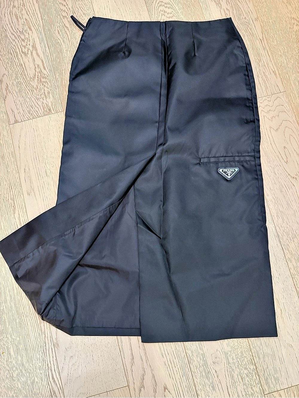 Prada Re-Nylon Midi Skirt Black Size 36